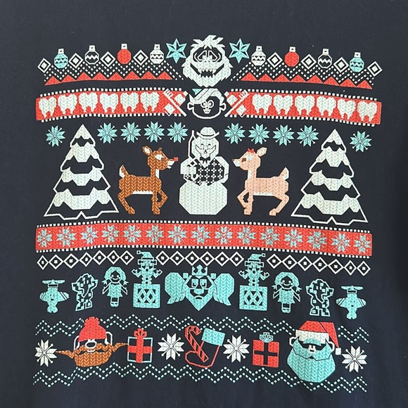 Rudolph The Red Nosed Reindeer Movie unisex Ugly Christmas Tshirt - Picture 2 of 4